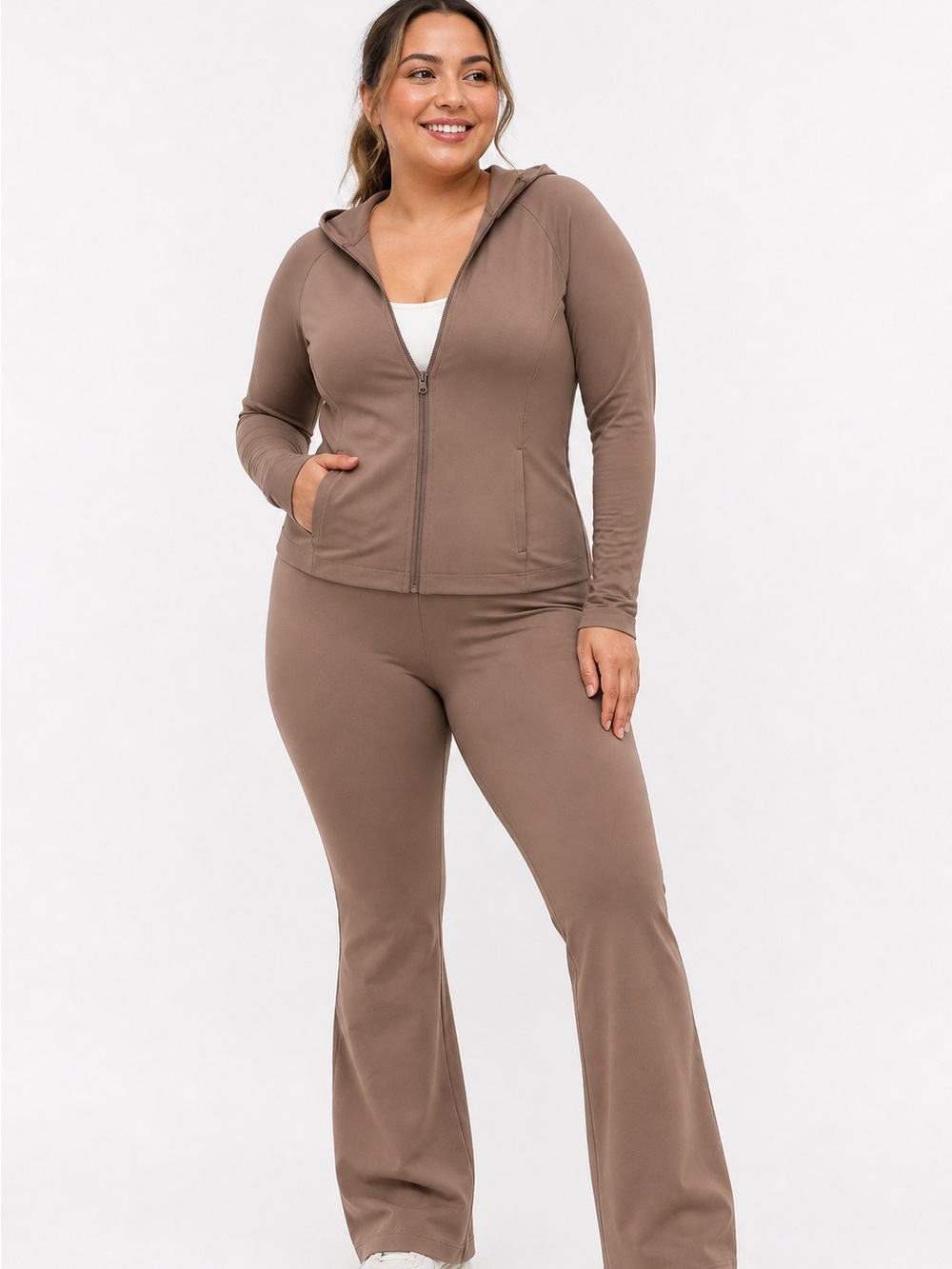 Leggings Set for Gym & Everyday Wear Taupe Air & Grove Size XL NWT